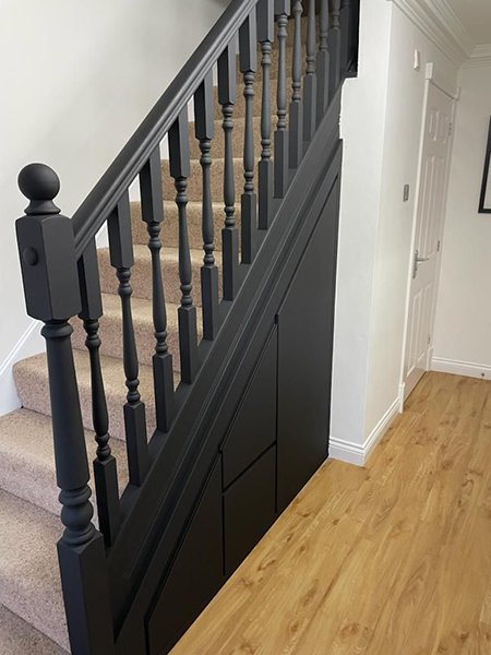 built-in storage under stair