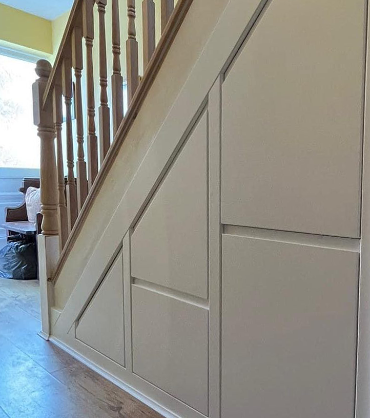 built-in storage under stair