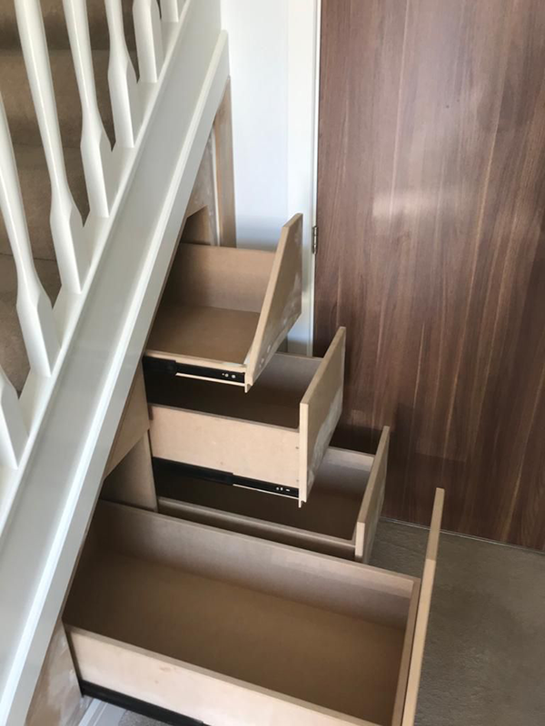 hidden storage under stair